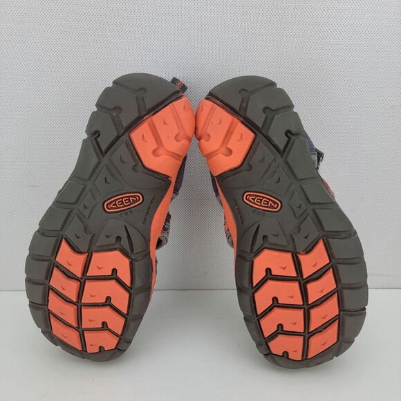Keen Kids Size 11 Orange Blue Closed Toe Hook Loop Outdoors Sandals - Picture 6 of 7